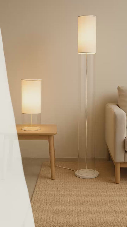 Abajur Levit Transparente e Branco 1xE27