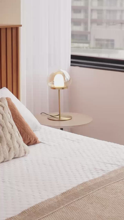 Plafon Ozo Âmbar e Dourado 8W 3000K
