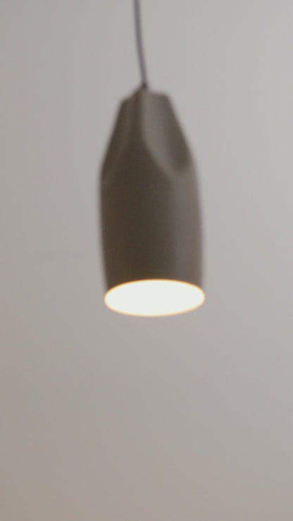 Pendente Tessile Areia e Branco 1xE27