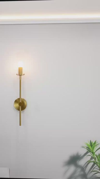 Arandela Fabula Dourado e Transparente 1xE14